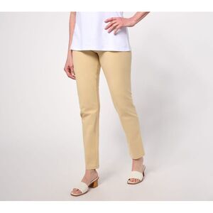 Adidas Women's Pants Sz S Tummy Control 86 Slim Leg DARK BEIGE A685173